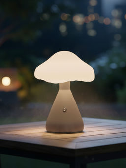 ELARE - Grey Mushroom Shape Touch Led Table Lamp