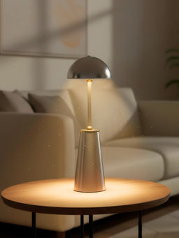 ELARE - Silver Shiny Touch Table Lamp