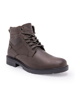 Red Tape - Mens Solid Brown Genuine Leather Ankle Length Boots