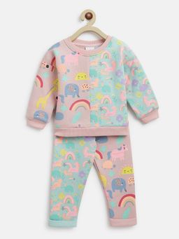 Nautinati - Girls Printed Sweatshirt with Sweatpants (Set of 2)