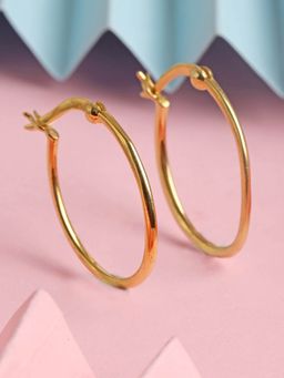 CLARA - 925 Sterling Silver Gold Rhodium plated Oval Hoop Earrings for Women and Girls