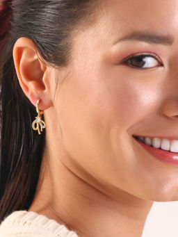 So Fetch - Clear 925 Silver Classic Bow Hoops Earrings