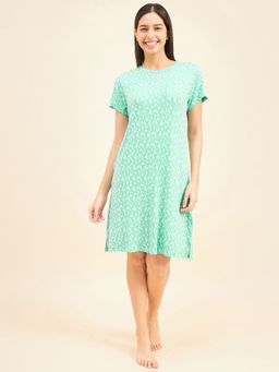Sweet Dreams - Women Printed Half Sleeves Short Night Dress