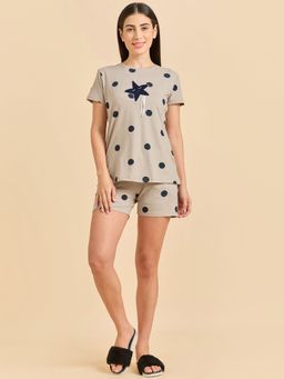 Sweet Dreams - Women Printed Half Sleeves-Shirt with Shorts (Set of 2)