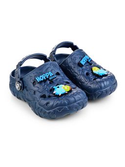 Hopscotch - Blue Textured Pattern Character Clogs
