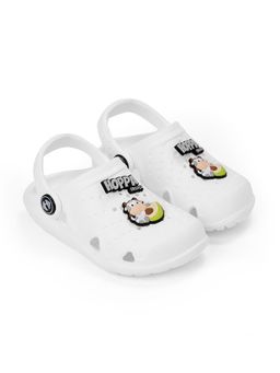 Hopscotch - White Animal Charm Design Clogs