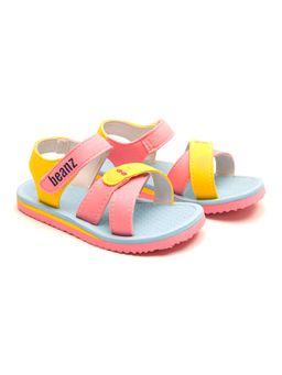 Hopscotch - Multi-Color Colour-Block Velcro Sandals