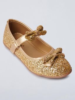 Hopscotch - Gold Bow Applique Ballerina