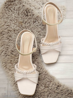 Iconics - Womens Off White Color Comfortable Backstrap Sandals