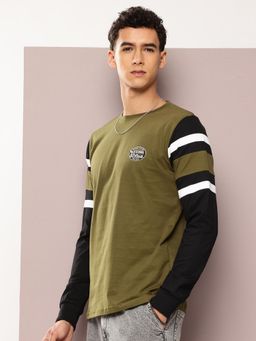 DILLINGER - Mens Long Sleeve Regular T-shirt - Olive