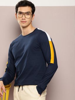 DILLINGER - Mens Long Sleeve Regular T-shirt - Navy Blue