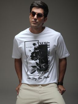 Difference of Opinion - Mens Oversized Short Sleeve Graphic T-shirt - White