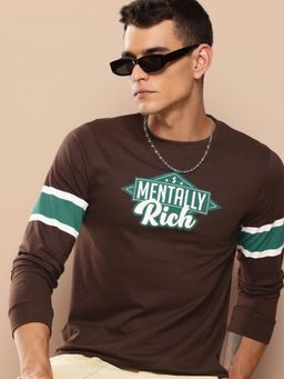 Difference of Opinion - Mens Long Sleeve Regular T-shirt - Brown