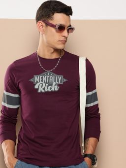 Difference of Opinion - Mens Long Sleeve Regular T-shirt - Burgundy