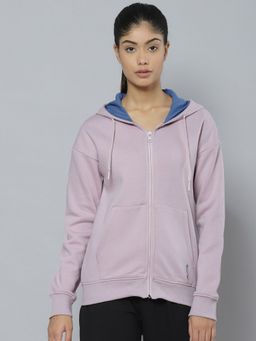 Alcis - Women Lavender Hooded Sweatshirt