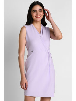 Allen Solly - Women Lavender Solid Party Mini Dress