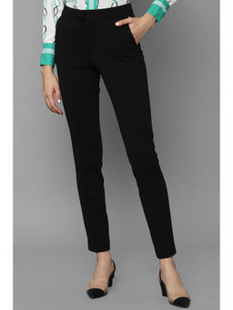 Allen Solly - Women Black Regular Fit Solid Casual Trousers