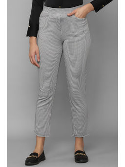 Allen Solly - Women Grey Regular Fit Check Casual Trousers