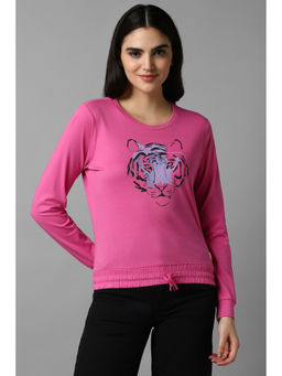 Allen Solly - Women Pink Graphic Print Casual T-shirt