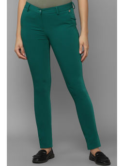 Allen Solly - Women Green Regular Fit Solid Casual Trousers