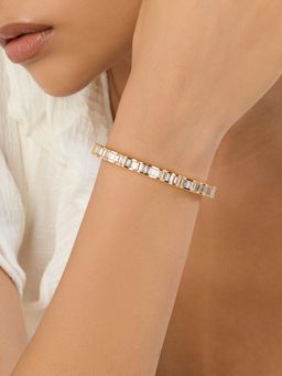Isharya - White Opulent Fables Yellow Bangle Bracelet
