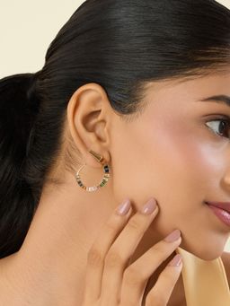 Isharya - Multi-Color Sarpa Front Back Earrings