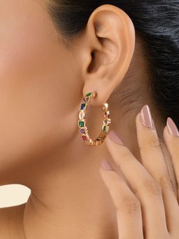 Isharya - Multi-Color The Keepsake Multi-Coloured Hoop Earring