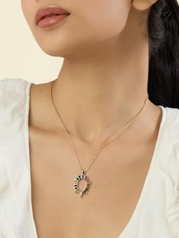 Isharya - Multi-Color Mayur Pendant Necklace