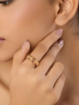 Isharya - Pink Whispered Tales Red Ring