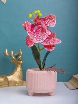 Voncasa - Flower with Pot Pink Polyester