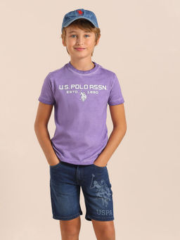 U.S. POLO ASSN. - Kids Boys Brand Printed Regular Fit T-Shirt