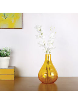 HomeTown - Diva Glass Vase in Mustard
