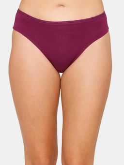 Zivame - Low Rise Zero Coverage Thong - Dark Purple