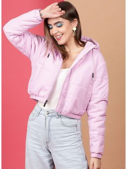 Freehand - Purple Regular Fit Solid Hooded Full Sleeves Winter Jacket