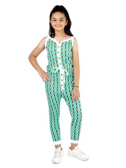 D'chica - Bee Print Thermal Fabric Sleeveless Jumpsuit For Girls