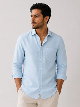 CLUBHAVANA - Azure Bay Linen Casual Shirt