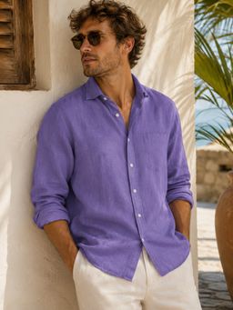 CLUBHAVANA - Lavender Coast Linen Casual Shirt
