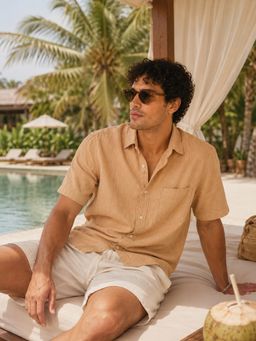 CLUBHAVANA - Sahara Short Sleeves Linen Casual Shirt