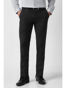 Van Heusen - Men Black Solid Ultra Slim Fit Trouser