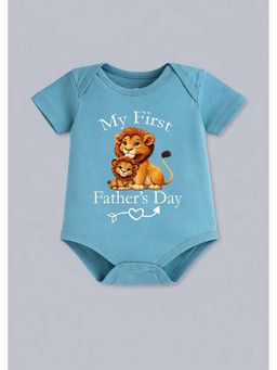 BLUSHES - Half Sleeve My First Father's Day Printed Onesies - Blue