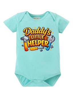 BLUSHES - Half Sleeve Daddy's Little Helper Printed Onesies - Sea Green