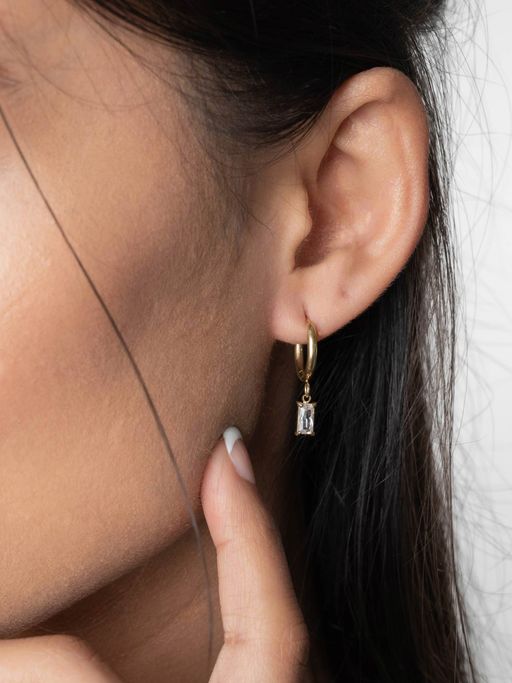 White Lies Classic Stone Earrings