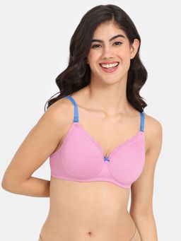 Zivame - Simplicity Padded Non Wired 3/4th Coverage T-Shirt Bra - Lilac Chiffon