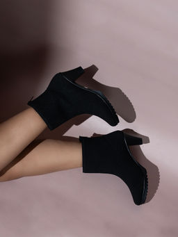 Inc.5 - Womens Black Party Round Toe Casual Boots
