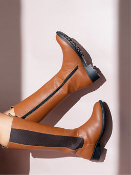 Inc.5 - Womens Tan Round Toe Casual Boots