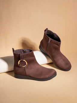 Inc.5 - Womens Brown Round Toe Casual Boots