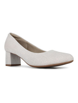 Inc.5 - Womens Grey Work Solid Round Toe Pump Heels