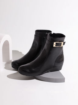 Inc.5 - Womens Black Work Round Toe Casual Boots