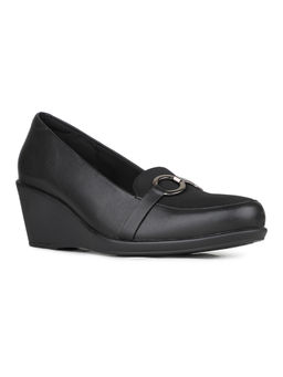 Inc.5 - Womens Black Work Solid Round Toe Pump Heels