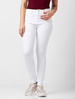 Spykar - Women White Lycra Skinny Fit Regular Length Jeans (adora)